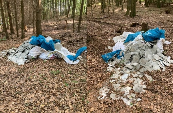 Illegale Müllentsorgung im Wald - Polizei bittet um Hinweise